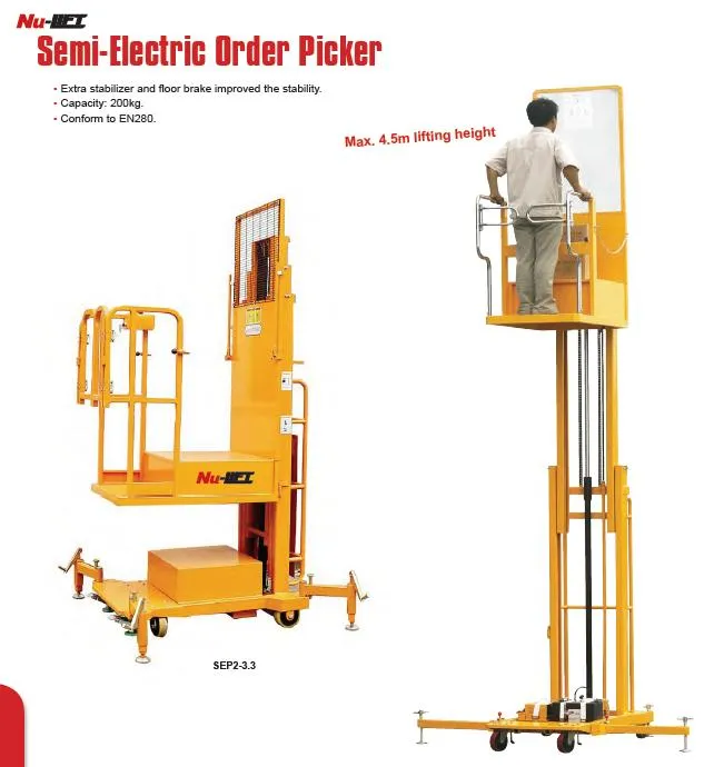 Semi-Electric Aerial Order Picker Sep