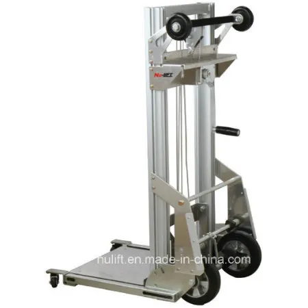 90kg Capacity Mini Alumium Hand Winch Stacker