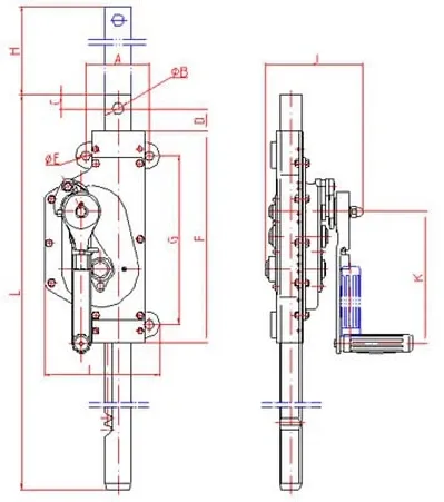 Wall Rack &amp; Pinion Jack - MJW Series