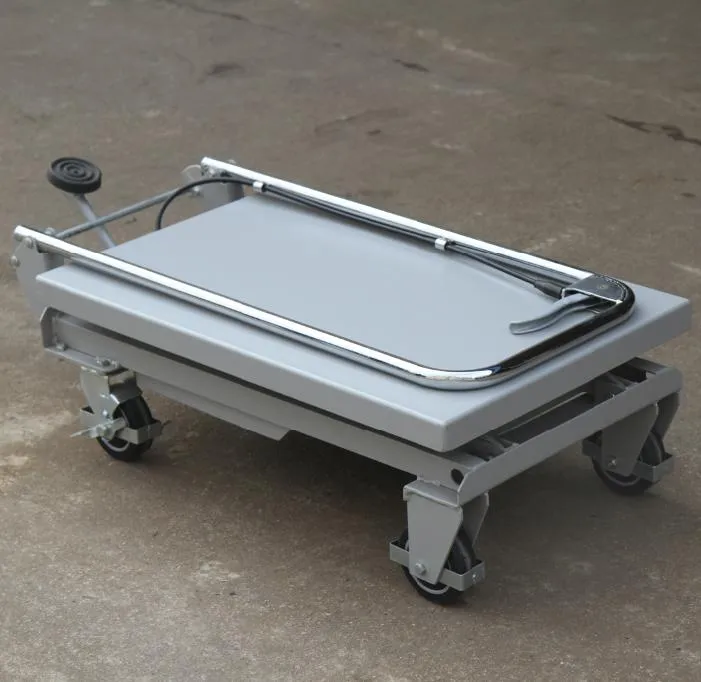 Aluminum Mobile Manual Hydraulic Lift Table