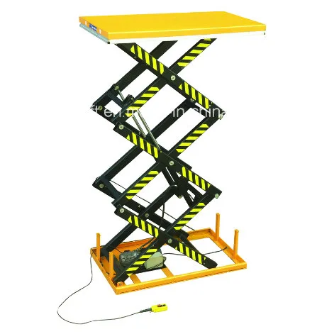 Electric Hydraulic Triple Scissors Lift Platform-1Ton,2Ton,4Ton