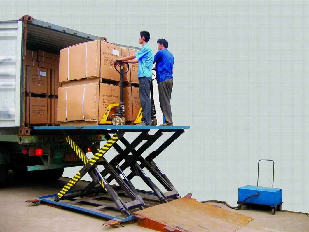 Electric Hydraulic Pump Scissor Type Loading Table