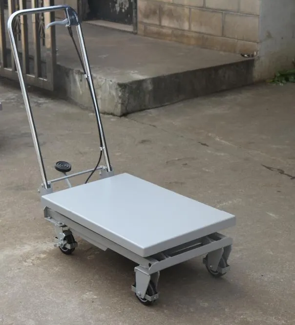 Aluminum Mobile Manual Hydraulic Lift Table