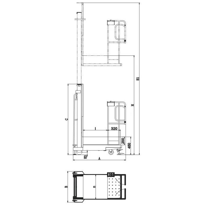 Semi-Electric Aerial Order Picker Sep