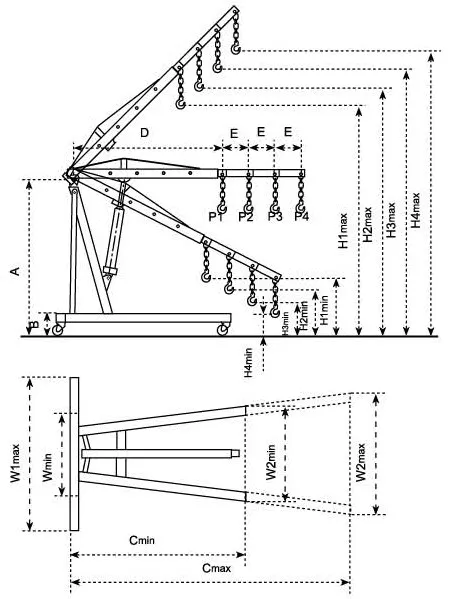 Foldable Shop Crane - Se Series