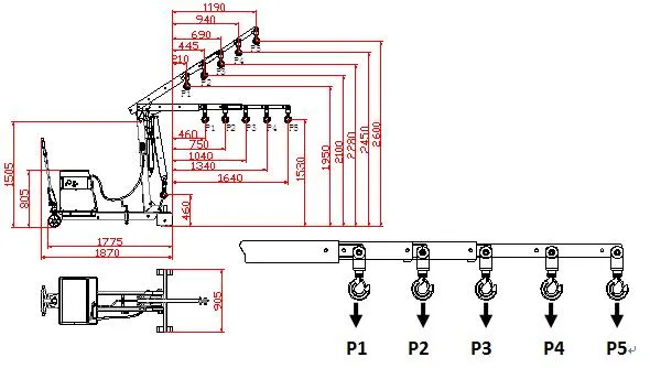 Semi-Electric Counter Balance Shop Crane