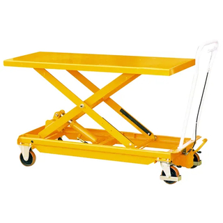 Manual Mobile Large Foot Pump Type Lifting Table Truck