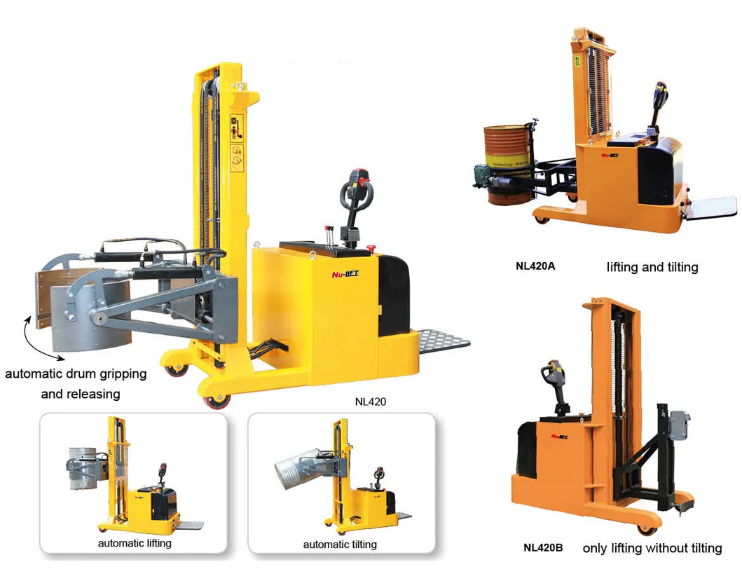 420kgs Full Electric Drum Stacker-NL420 Series