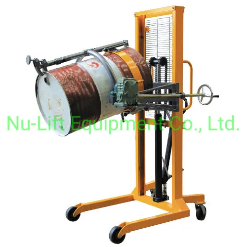 Semi-Electrci Portable Drum Rotator Handing Half Pallet Stacker with Dumping Fuction