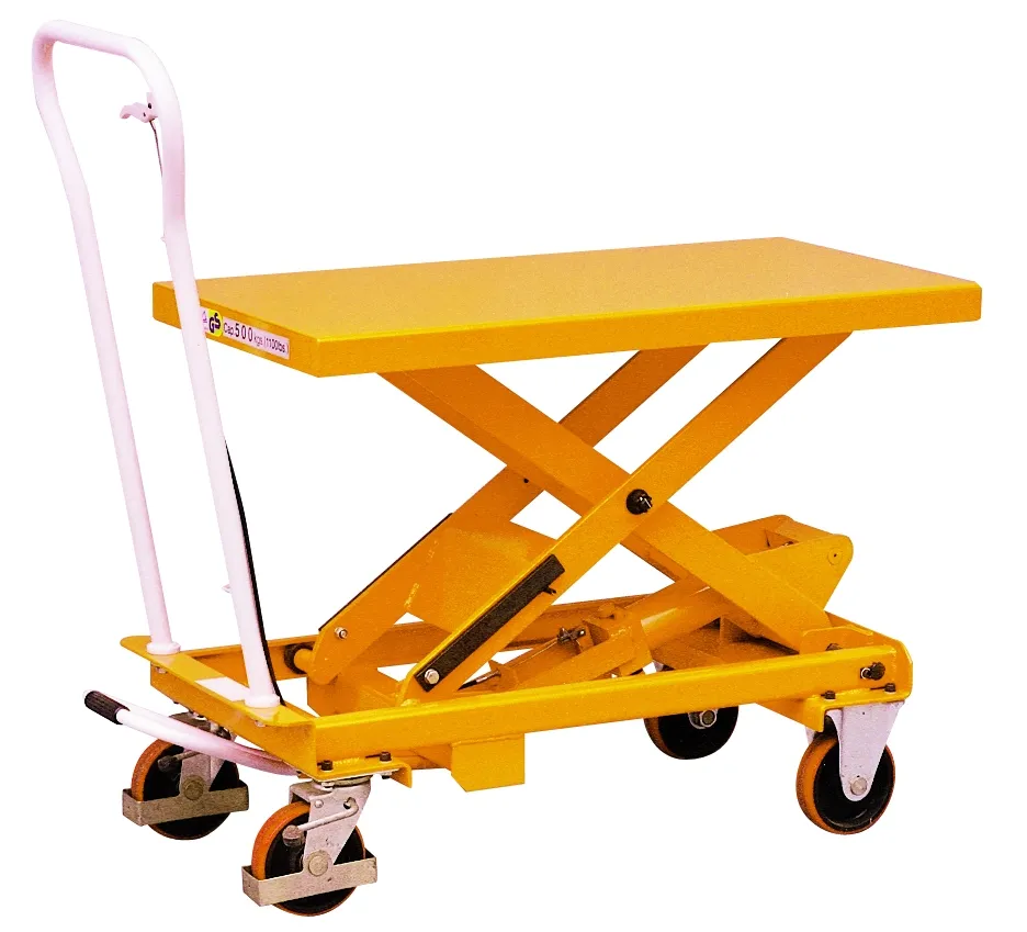 Mobile Manual Hydraulic Scissor Lift Table Cart