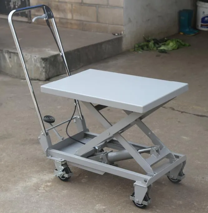 Aluminum Mobile Manual Hydraulic Lift Table