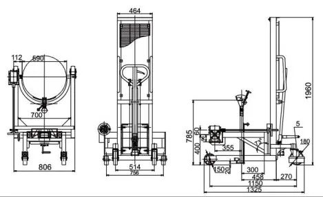 400kg Capacity Hydraulic Drum Stacker - Da40A